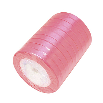 Single Face Satin Ribbon, Polyester Ribbon, Breast Cancer Pink Awareness Ribbon Making Materials, Valentines Day Gifts, Boxes Packages, Pink, 3/8 inch(10mm), about 25yards/roll(22.86m/roll), 10rolls/group, 250yards/group(228.6m/group)