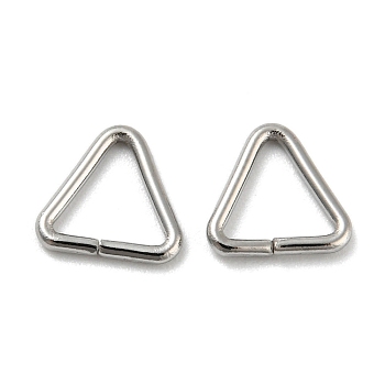 304 Stainless Steel Triangle Linking Ring, Buckle Clasps, Quick Link Connector, Fit for Top Drilled Beads, Webbing, Strapping Bags, Stainless Steel Color, 7.5x8x1mm, Inner Diameter: 5x5.5mm
