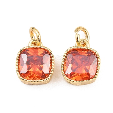 Brass Micro Pave Cubic Zirconia Charms(KK-Q085-07G-04)-2