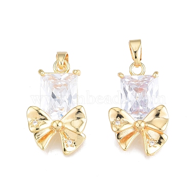 Brass Pave Clear Cubic Zirconia Pendants(KK-N231-335)-2