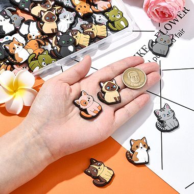 60Pcs 12 Colors Pet Theme PVC Plastic Cabochons(FIND-CJ0002-56)-4