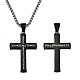 croix en acier titane avec pendentif philippiens 4 : 13(JN1050C)-1