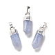 pendentifs pointus en agate bleue naturelle(X-G-G737-08G-S)-1