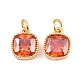 Brass Micro Pave Cubic Zirconia Charms(KK-Q085-07G-04)-2