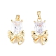 Brass Pave Clear Cubic Zirconia Pendants(KK-N231-335)-2