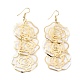 Layered Hollow Rose Dangle Earrings for Girl Women(EJEW-I258-06G)-1