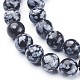 Chapelets de perles de flocon de neige en obsidienne naturelle(X-GSR009)-2