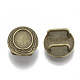 (Holiday Stock-Up Sale)Tibetan Style Alloy Slide Charms Cabochon Settings(TIBE-Q086-082AB-FF)-2