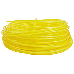 30M Plastic Imitation Cane Wire Cord, Solid Round Cord, Yellow, 2.4mm, about 32.81 Yards(30m)/Set(OCOR-GF0005-39A)