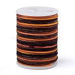 Segment Dyed Polyester Thread, Chinese Knotting Cord, Colorful, 1.5mm, about 4.70 yards(4.3m)/roll(NWIR-I013-C-07)