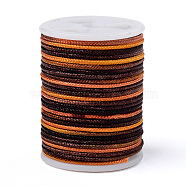 Segment Dyed Polyester Thread, Braided Cord, Colorful, 1.5mm, about 5.46 yards(5m)/roll(NWIR-I013-C-07)