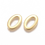 304 Stainless Steel Linking Rings, Oval, Golden, 15x10x1.5mm, Inner Diameter: 10x5mm(STAS-L234-143G)