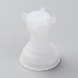 Chess Silicone Mold, Family Games Epoxy Resin Casting Molds, for DIY Kids Adult Table Game, Rook, White, 39x32mm, Inner Diameter: 22mm(DIY-O011-02)