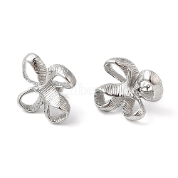 Non-Tarnish 304 Stainless Steel Hollow Flower Stud Earrings for Women, Stainless Steel Color, 22.5x18.5mm(EJEW-K244-27P)