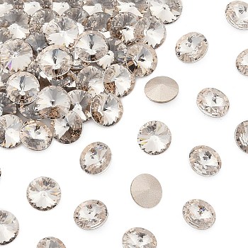 Preciosa&reg MAXIMA Crystal Round Stones, Czech Crystal, Dura Foiling, Bicone(436 11 177 Rivoli), 00030 279 Velvet, SS47(10.55~10.9mm)