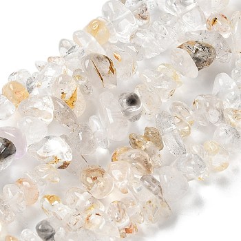 Natural Quartz Beads Strands, Chip, 5~8x5~8mm, Hole: 1mm, about 31.5 inch