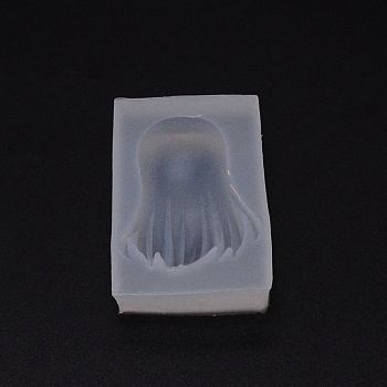 DIY Silicone Molds, Resin Casting Molds, Clay Craft Mold Tools, Hair, White, 87x60x22mm, Inner Diameter: 68x53mm