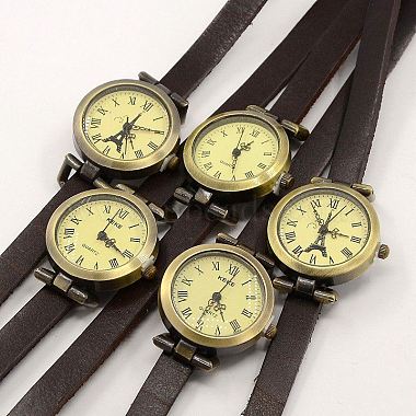 Fashion triple wrap cuir watch bracelets(X-WACH-G009-06)-2
