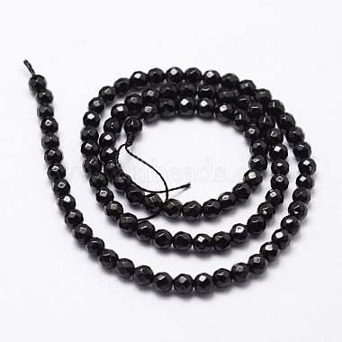 Natural Black Onyx Beads Strands(X-G-D840-22-4mm)-2
