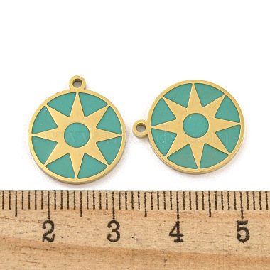 316 Surgical Stainless Steel Enamel Pendants(STAS-M073-15G)-3