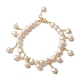 Natural Pearl Beads Charm Bracelets(BJEW-C051-50G)-1