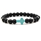 Synthetic Turquoise Cross Stretch Bracelet(PW-WG79517-05)-1
