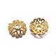 Real 18K Gold Plated Multi-Petal 925 Sterling Silver Bead Caps(STER-M100-31)-1