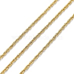 Ion Plating(IP) 304 Stainless Steel Rope Chains, Soldered, with Spool, Golden, 3x1.5x1mm(CHS-L019-05G)