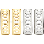 4Pcs 2 Colors Rack Plating Brass Moon Phase Bar Pendants, Long-Lasting Plated, Rectangle Charms, Platinum & Golden, 20x5x1mm, Hole: 1.2mm(KK-LP0001-59)