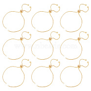 12Pcs Rack Plating Brass Chain Link Bracelet Making, Long-Lasting Plated, Slider Bracelets Making, Real 18K Gold Plated, Single Chain Length: about 115~120mm(KK-HY0003-57G)