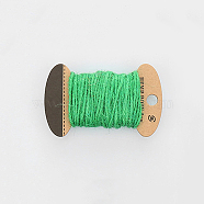 Jute Cord, Jute String, Jute Twine, 3 Ply, for Jewelry Making, Spring Green, 2mm, about 10.93 yards(10m)/board(OCOR-WH0016-06C)