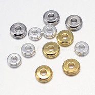 Flat Round Brass Spacer Beads, Mixed Color, 4x1.5mm, Hole: 1.5mm(KK-L106A-01)