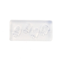 DIY Silicone Nail Art Molds, for DIY UV Resin, Epoxy Resin Nail Art Decoration Accessories, Ice Cream, 1.9~2x4~4.1x0.6~0.7cm, Inner Diameter: 10~11x6~7mm(SIMO-NH0002-01P)