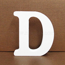 Letter Wooden Ornaments, for Home Wedding Decoration Shooting Props, Letter.D, 100x100x15mm(LETT-PW0002-61D)