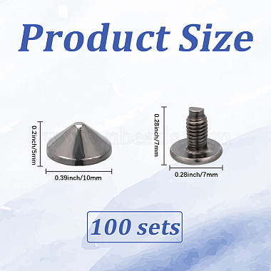 100 pi&egrave;ces rivets en alliage(FIND-GF0008-57B)-2