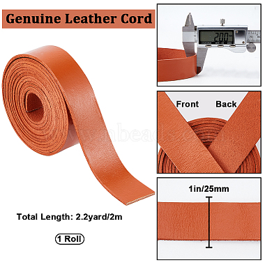 2 м плоский кожаный шнур(LC-WH0007-07C-03)-2