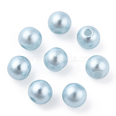 Spray Painted ABS Plastic Imitation Pearl Beads(OACR-T015-05A-07)-3