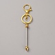 Zinc Alloy Bar Beadable Keychains Clasps(KEYC-WH0030-86G)-1