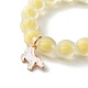 Perle en perle acrylique transparente perles de citrouille bracelet extensible pour enfant(BJEW-JB06593)-5