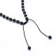 Natural Obsidian Pendant Necklaces(NJEW-P241-C01)-4