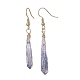 Dyed Natural Quartz Crystal Dangle Earrings(EJEW-JE05487)-4