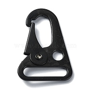Alloy Enlarged Mouth Clips Hooks, for Parachute Lanyard Sling Outdoors Bag Backpack, Black, 45x31x4mm, Hole: 24.5x5.5mm(FIND-Z019-01EB)