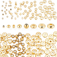 160Pcs 8 Styles 304 Stainless Steel Spacer Beads, Mixed Shapes, Golden, 2~6x1.5~3.5mm, Hole: 1~1.8mm, 20pcs/style(STAS-AR0001-76)