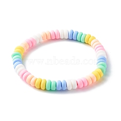 Handmade Polymer Clay Beads Stretch Bracelets for Kids, Colorful, Inner Diameter: 2-1/8 inch(5.3cm)(BJEW-JB06487-02)