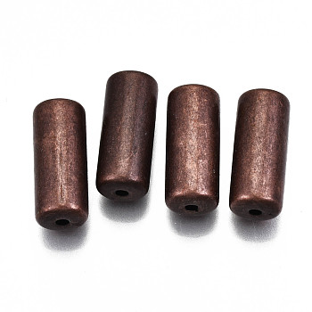 CCB Plastic Beads, Column, Red Copper, 24.5x10.5mm, Hole: 2.5mm, about 245pcs/500g