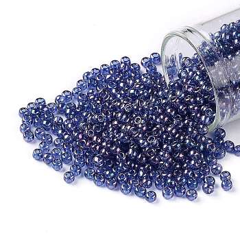 TOHO Round Seed Beads, Japanese Seed Beads, (327) Gold Luster Lavender, 8/0, 3mm, Hole: 1mm, about 1111pcs/50g