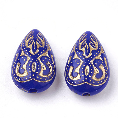 Teardrop Plating Acrylic Beads(PACR-Q102-151D)-2