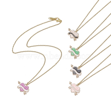 Mixed Color Heart Alloy Necklaces