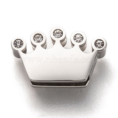 Stainless Steel Color Crown 304 Stainless Steel Slide Charms