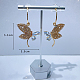 Fashionable luxury Clear Cubic Zirconia & Rhinestone Butterfly Stud Earrings(KY8568-3)-1